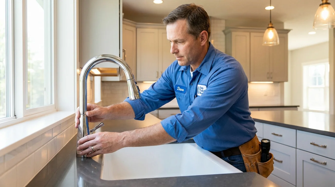 Kitchen faucet installation by Johns Plumbing LLC in Versailles